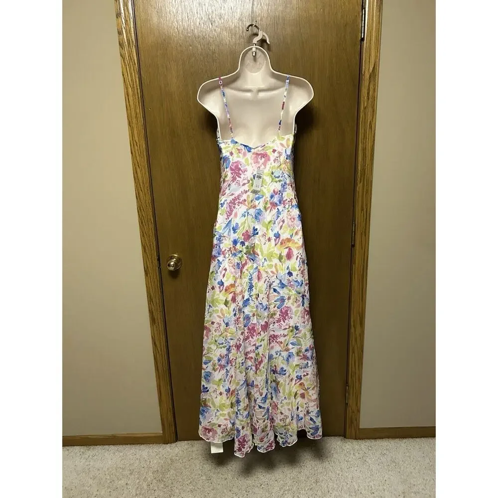 NEW $130 Abercrombie & Fitch size S MAXI DRESS Cowl Neck FLORAL NWT V24
